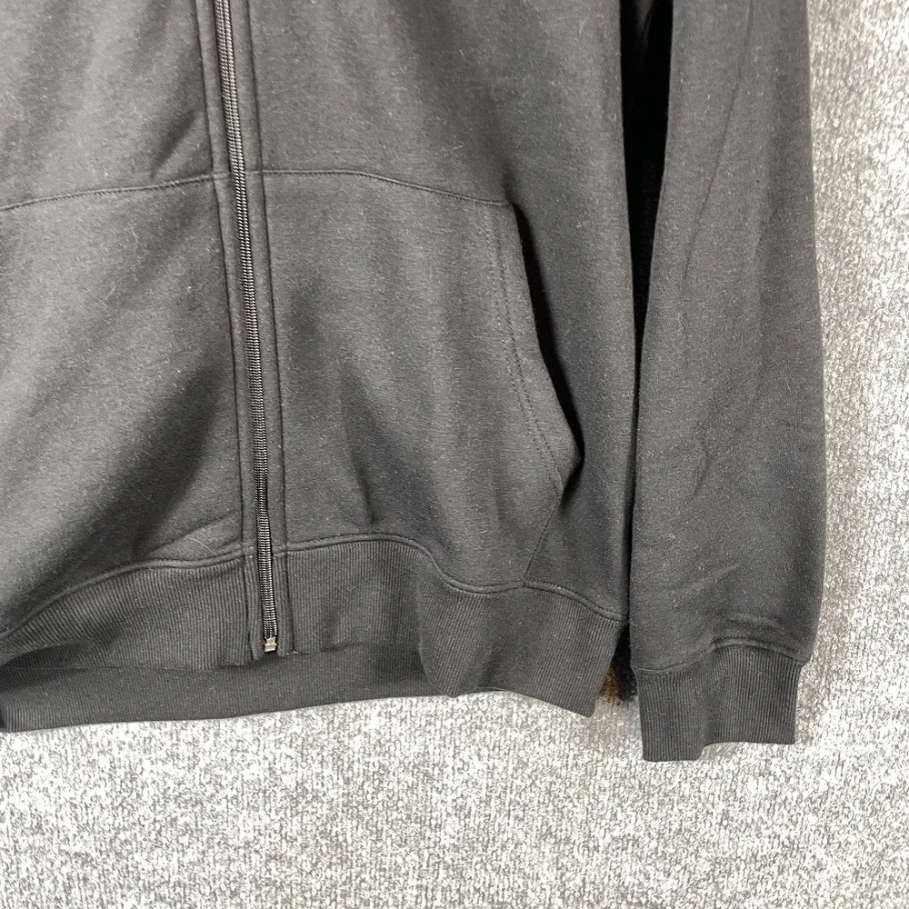 True Religion Hoodie Mens Medium Black Full Zip World Tour Rock‎ Back Hit Grunge